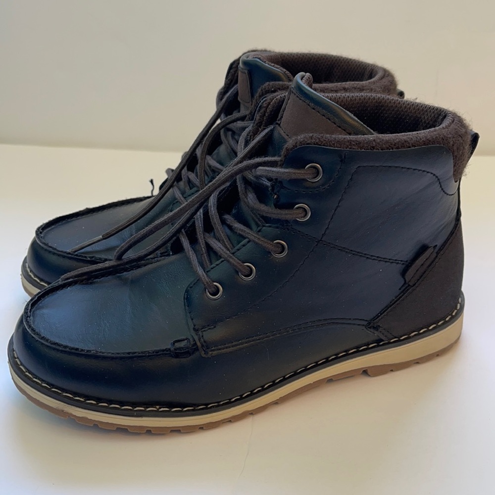 Arizona Boys Tie Boots Dark Brown Size 4M